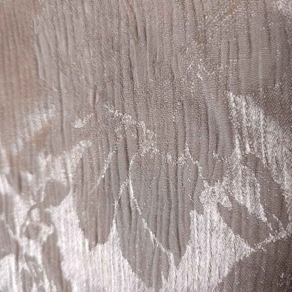 Carole Little Button Blouse Womens Size 14 Long Sleeve Floral Shiny Textured USA - Picture 13 of 14